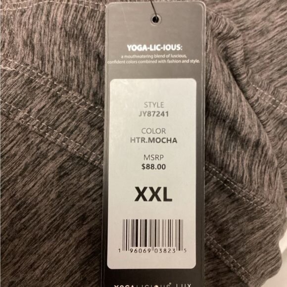 Yogalicious Lux Women’s Full Zip Performance Jacket, Mocha, size XXL - Picture 8 of 8